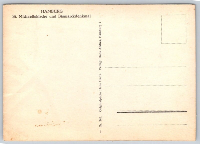 RPPC  Hamburg  Germany  St Michaeliskirche   Postcard