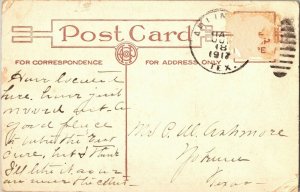 Patriotic Woodrow Wilson Flags Quote c1917 Vintage Postcard E75