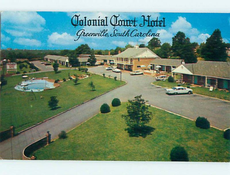 1950's COLONIAL COURT HOTEL Greenville South Carolina SC Q6182