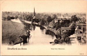 Postcard UK ENG Warwickshire Stratford-on-Avon view from Memorial