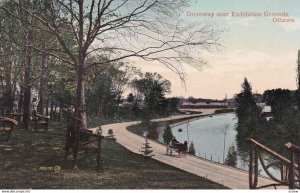 OTTAWA, Ontario, Canada, 1900-1910s; Driveway Near Exhibition Grounds