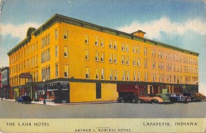 Lafayette Indiana The Lahr Hotel Vintage Postcard AA39689