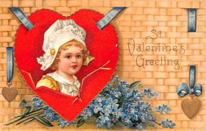 Artist Ellen Clapsaddle Valentines Day Unused 