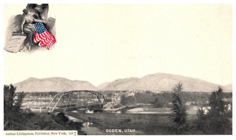 Utah Ogden , Greetings from Patriotic America , Aerial View