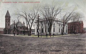 LAWRENCE, Massachusetts, PU-1908; Post Office And Depot