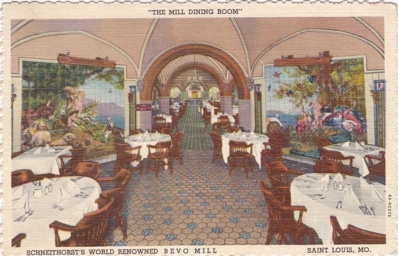 Missouri St Louis Bevo Mill Restuarant The Mill Dining Room Curteich sk5996