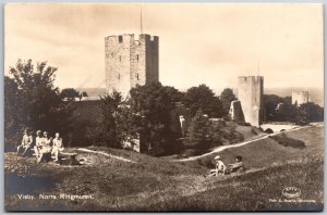 Visby Norra Ringmuren Sweden Medieval City Wall Recreational Site Postcard