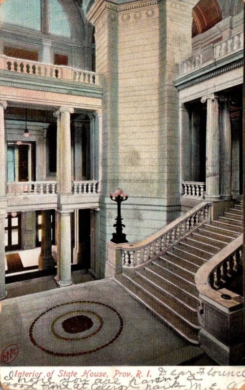 Rhode Island Providence State House Interior 1907