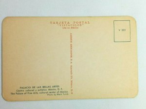 Vintage Postcard Palacio de las Bellas Artes Pallace of Fine Arts Mexico