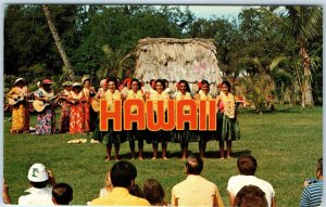 c1960s Waikiki Beach, HI Kodak Hula Show Kapiolani Beach Nani Lii Chrome PC A319