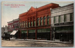 Archbold Ohio~People's State Bank~Rupp Bros Dry Goods Store~Millinery~c1910