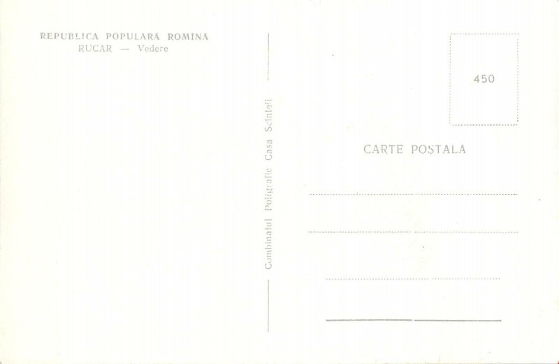 Postcard Romania Rucar vedere generala