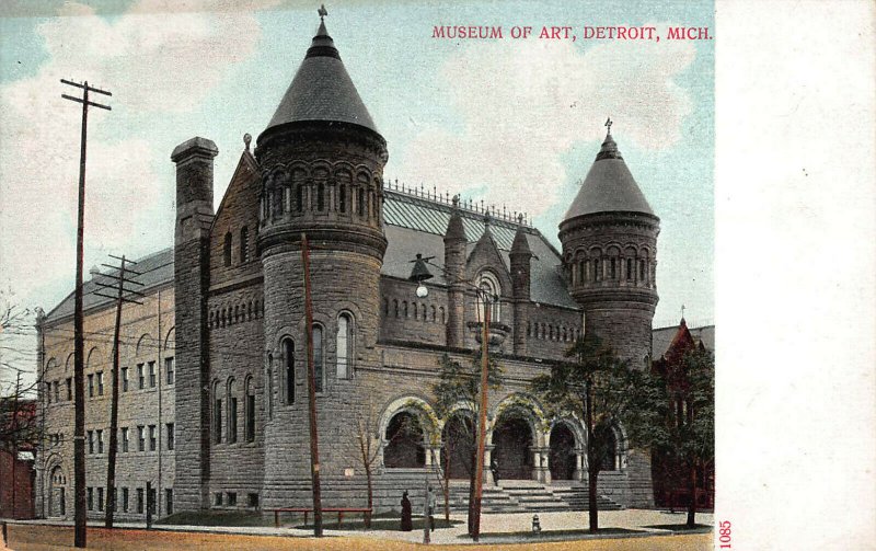 Museum of Art, Detroit, Michigan, Early Postcard, Undivided Back, Unused