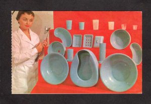 Abzug's Hospital Supplies Bed Pans Pails Advertising AD Postcard