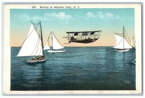 Atlantic City New Jersey NJ Postcard Sailing Exterior View c1920 Vintage Antique