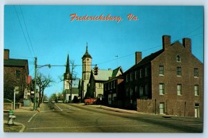 1960 Fredericksburg Virginia Postcard Historic City Princess Anne St. Masonic