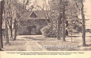 Old Manse built by Emerson's Grandfather just before the Revolutionary War - ...