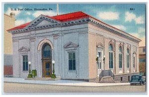 Shamokin Pennsylvania PA Postcard US Post Office Exterior c1940 Vintage Antique