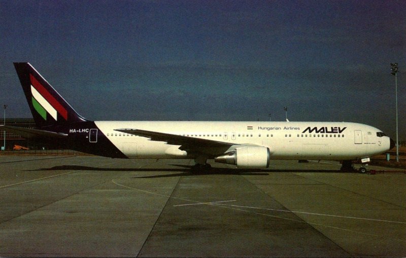 Malev Hungarian Airlines Boeing B-767-375-ER At Ferihegy Airport Budapest Hun...