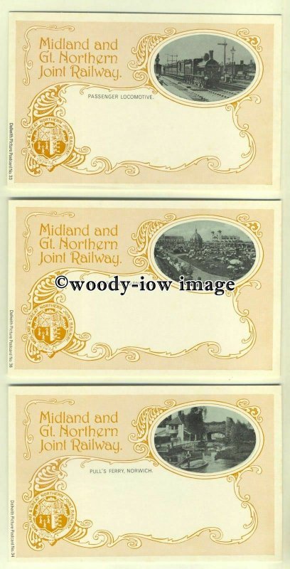 ry888 - Midland & Great Northern Joint Railway 6 postcards by Dalkeith all shown