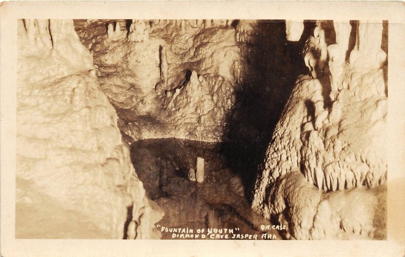 G77/ Jasper Arkansas RPPC Postcard c20s  Diamond Cave Fountain of Youth 1