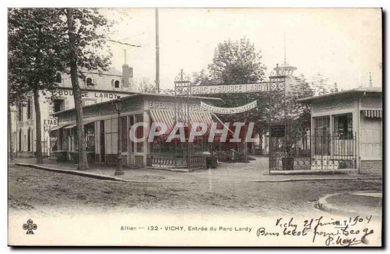 Vichy-Entree Park Lardy-Allier-Old Postcard