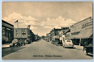 Wilmar Minnesota Postcard Street Scene Highways Logical Big Lake c1940 Vintage