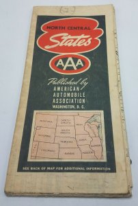 Lot of 3 1939 AAA Official Lithograph Road Maps: North Central, West & Northeast