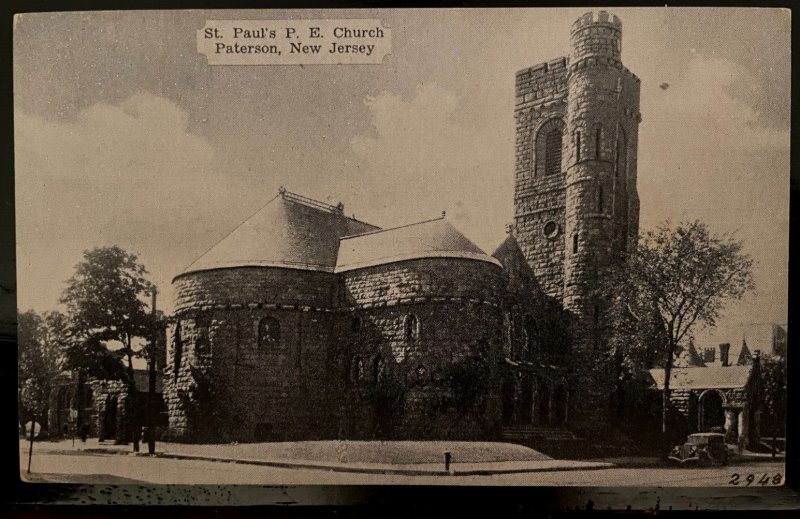 Vintage Postcard 1907-1915 St. Paul's P.E. Church, Paterson, New Jersey (NJ)