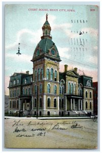 Sioux City Iowa Postcard Court House Exterior View Building 1910 Vintage Antique