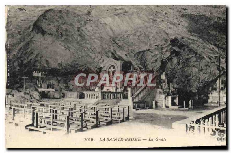 Old Postcard La Sainte Baume Cave