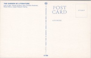 Garden Literature Writers Dickens Andersen Burns Kipling Wax Museum Postcard E79