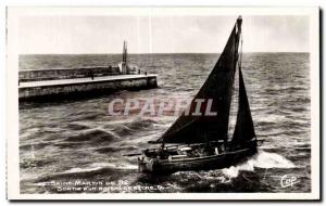 Saint Martin de Re - Output of a Boat - Old Postcard