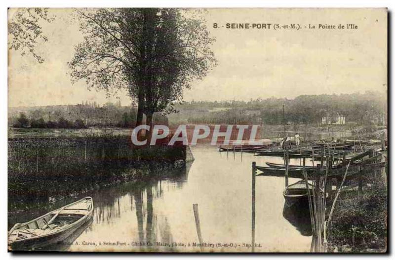 Seine Port Old Postcard The tip of the & # 39ile