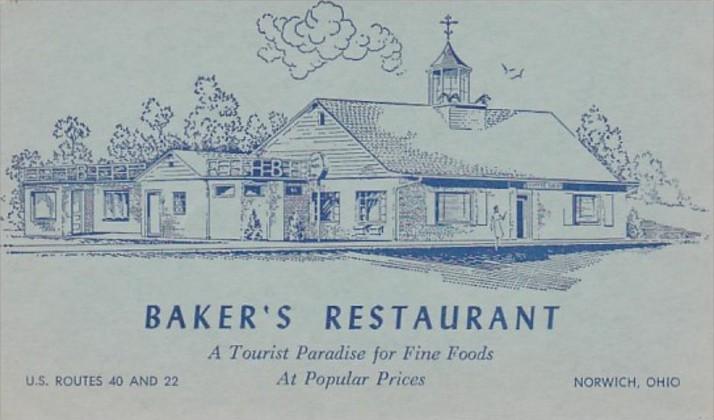 Ohio Norwich Baker's Restaurant