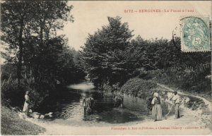 CPA SERGINES Fosse a l'eau (49119)