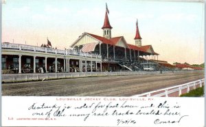 1906 Louisville Jockey Club Louisville KY Undivided Back Postcard