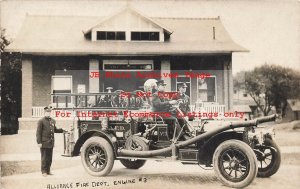 OH, Alliance, Ohio, RPPC, Fire Department Fire Truck Engine No 3, Firemen