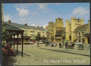 Somerset Postcard - The Market Place, Wells    T4093