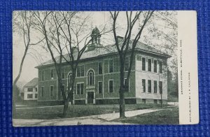 Vintage Grammar School Gilbertville Massachusetts Undivided Back Postcard