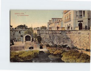 Postcard Fountain of Arethusa Syracuse Sicily Italy