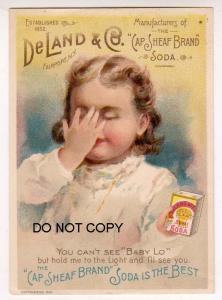 Hold-to-the-light, Deland & Co. Cap Sheaf Brand Soda