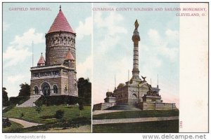 Ohio Cleveland Garfield Monument and Cuyahoga County Soldiers and Sailors Mon...