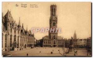 Postcard Old Bruges Grand Place Bruges Grote Markt