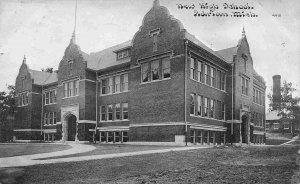 New High School Adrian Michigan 1910c postcard