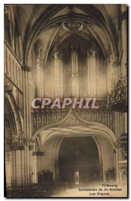 Postcard Old Organ Freiburg Cathedral of St Nicolas Organs