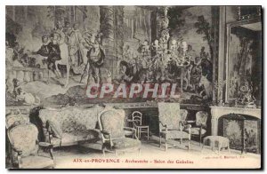 Old Postcard Aix en Provence Archeveche Salon des Gobelins