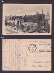Aachen Germany Elisenbrunnen Cathedral View 1916 WWI Feldpost PC