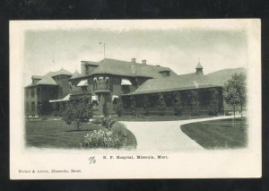 MISSOULA MONTANA NORTHERN PACIFIC RAILROAD DEPOT STATION VINTAGE POSTCARD