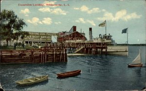 Whitestone Long Island New York NY Excursion Landing c1910 Vintage Postcard